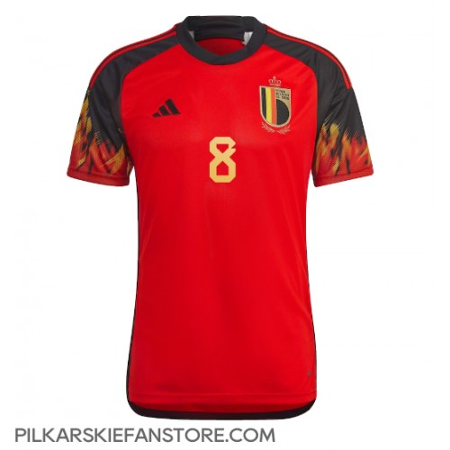 Tanie Strój piłkarski Belgia Youri Tielemans #8 Koszulka Podstawowej MŚ 2022 Krótkie Rękawy